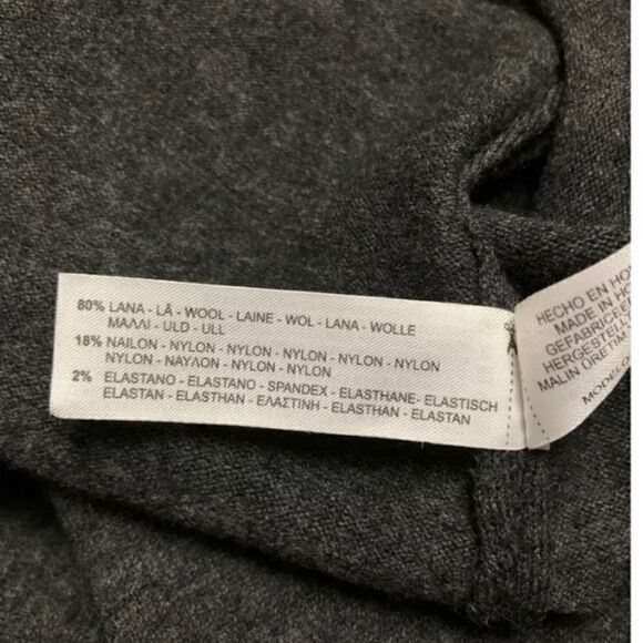 #133 MASSIMO DUTTI Gray wool blend dress - Picture 9 of 10